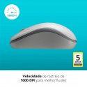 Mouse Sem Fio 1000dpi Ra008 Branco